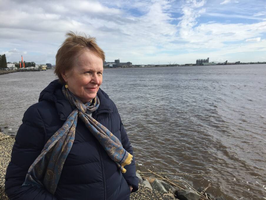 Historian and author Rosemary Melville at the waterfront. Picture: Scott Bevan