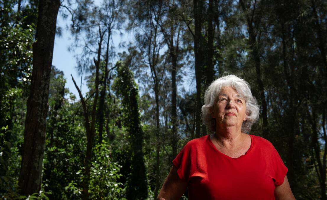 WORRIED: Ann Morgan, from Hunter Wildlife Rescue, at the flying foxes' camp at Blackalls Park. Pictures: Marina Neil 