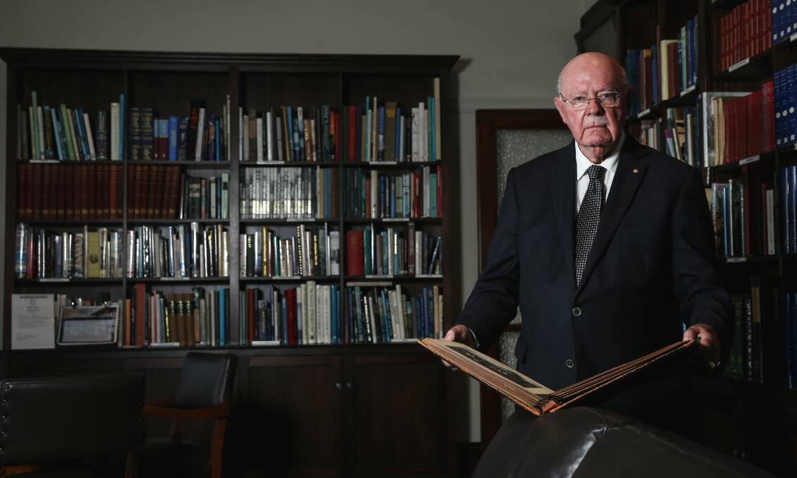 Ken Dutton in the Newcastle Club's library lounge. Picture: Marina Neil 