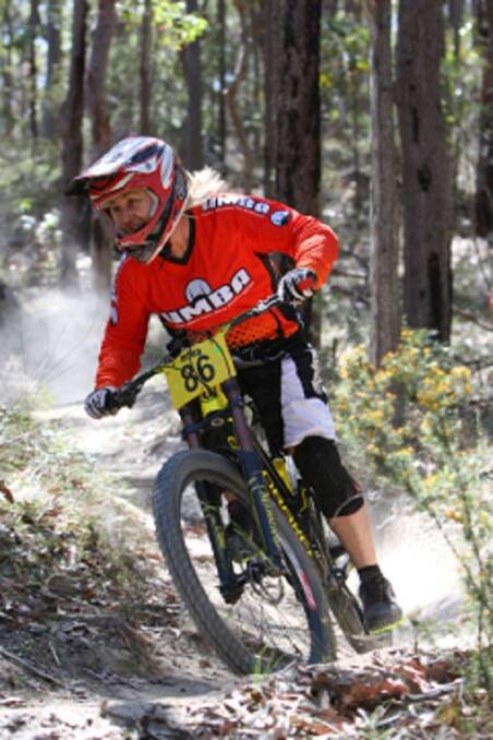 Coleen Kehoe riding her mountain bike. Picture: Courtesy, Hunter Mountain Bike Association
