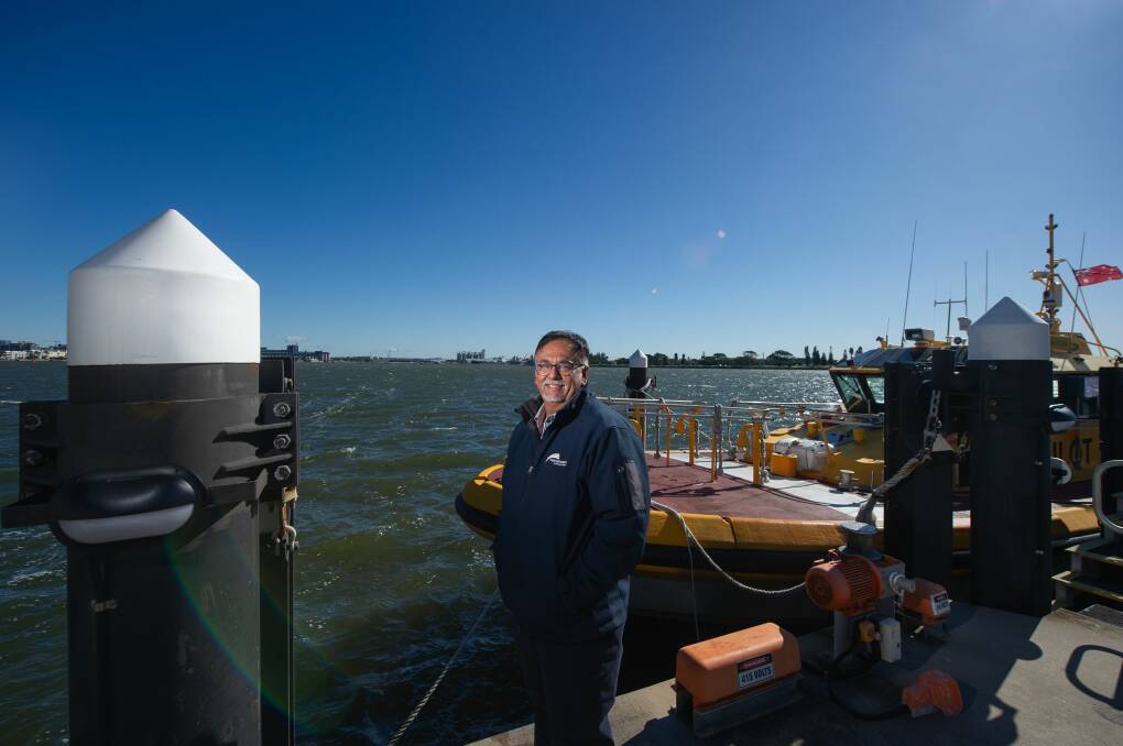 Newcastle's Harbour Master, Captain Vikas Bangia, at the historical boat harbour near his office. Picture: Marina Neil 