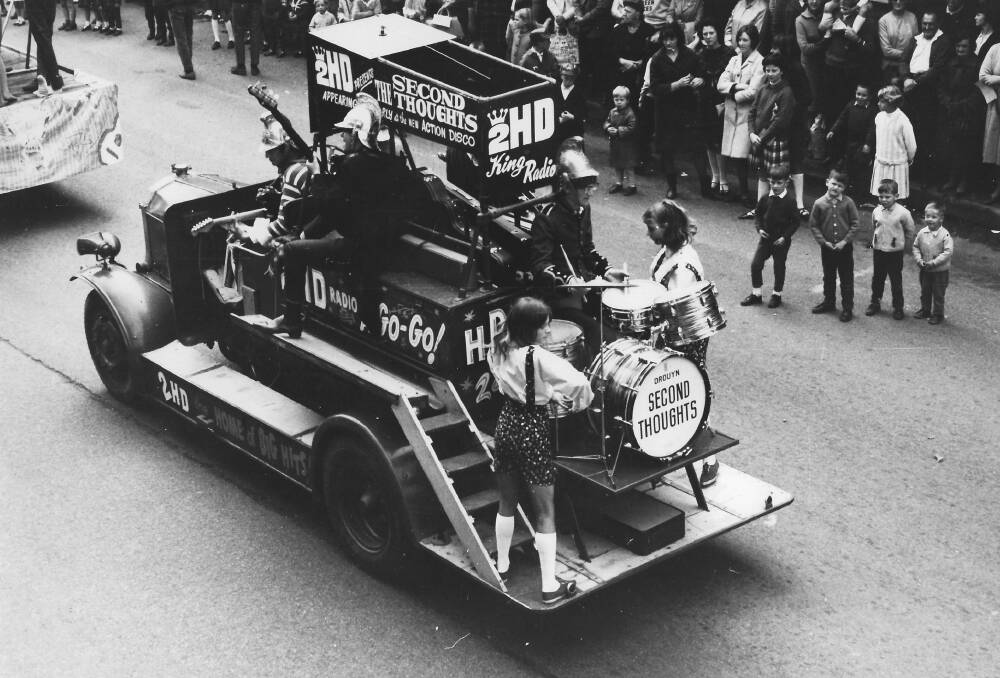 Rick Pointon's band Second Thoughts in the 1966 Mattara procession