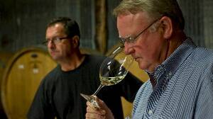 Chief winemaker Andrew Spinaze and Bruce Tyrrell in 2011