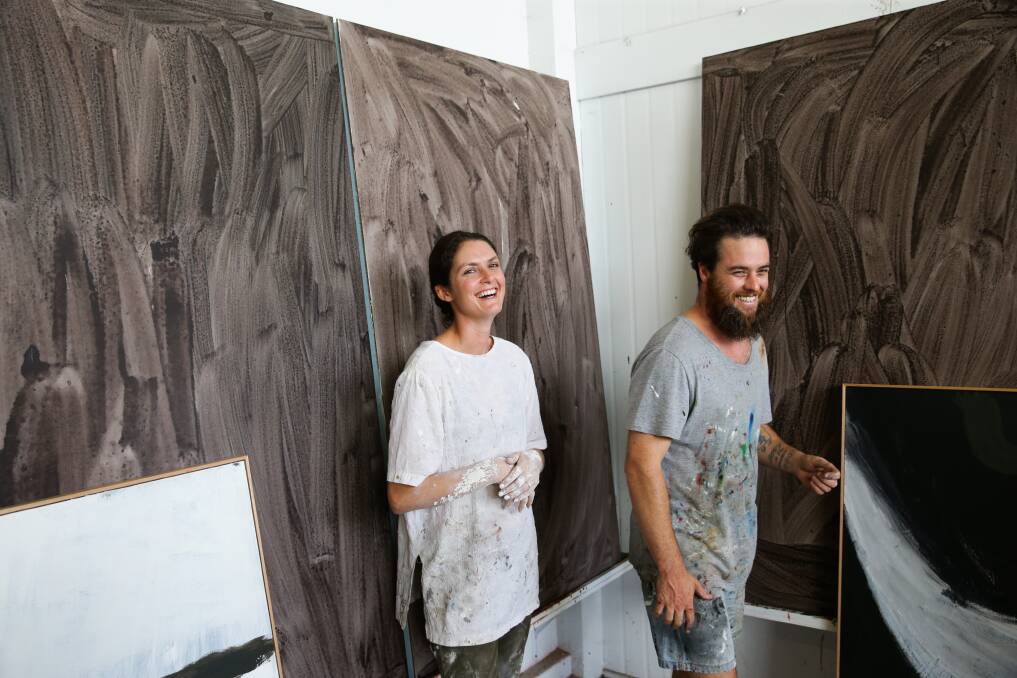 Creative couple Lottie Consalvo and her husband James Drinkwater. Picture: Jonathan Carroll 