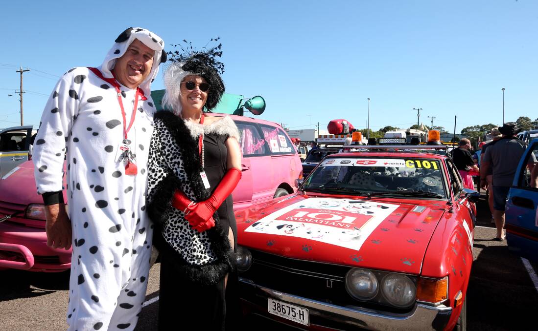 John and Mel Redwin in their 101 Dalmatians entry. Picture: Simone De Peak