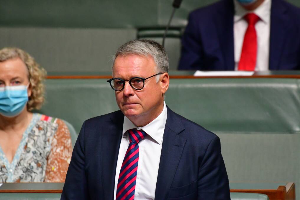 Retiring Member for Hunter Joel Fitzgibbon delivering his valedictory speech in the federal parliament. Picture: Elesa Kurtz, The Canberra Times 