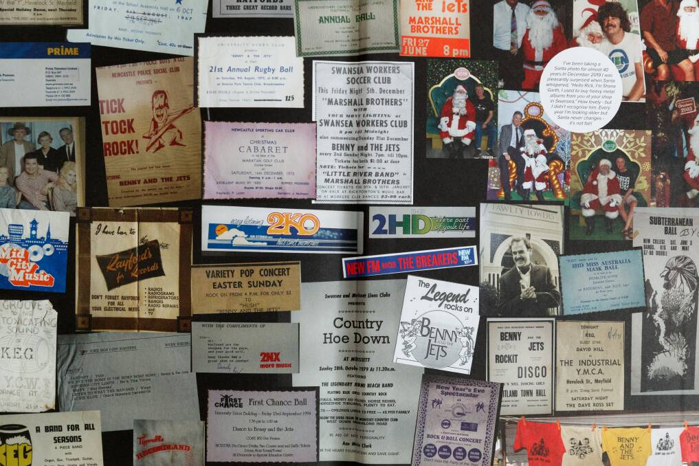Some of the rock memorabilia Rick Pointon has collected. Picture: Max Mason-Hubers 