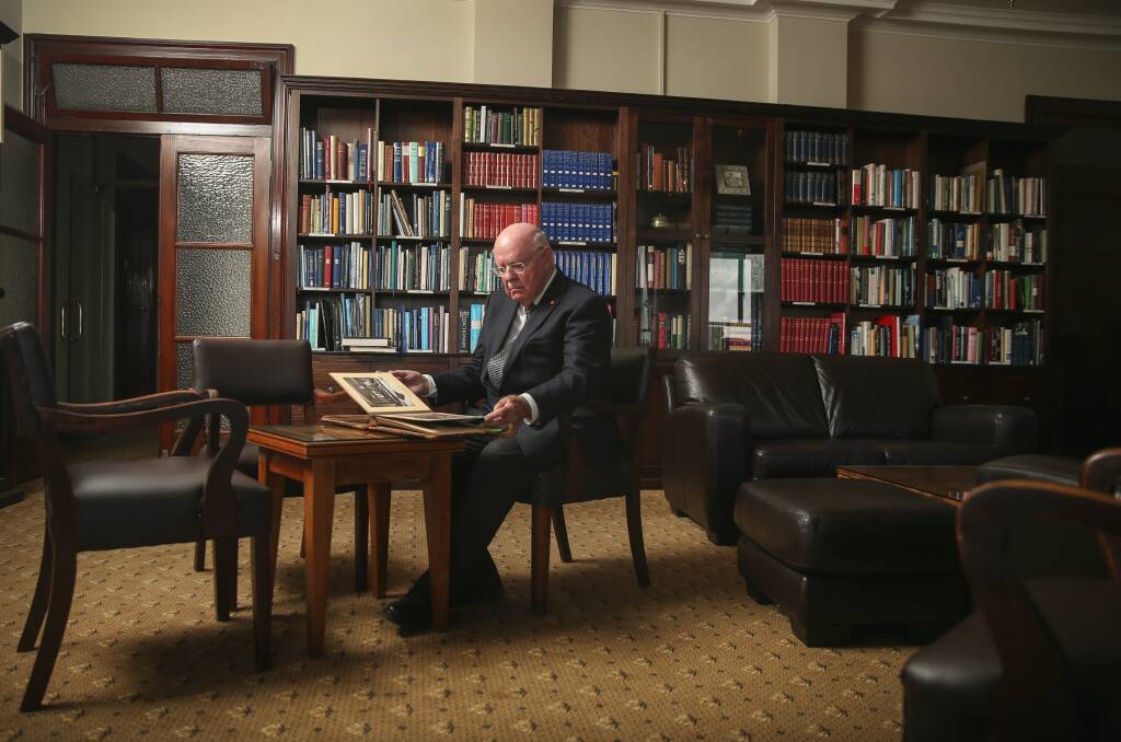 Professor Ken Dutton in the club's library lounge. Picture: Marina Neil