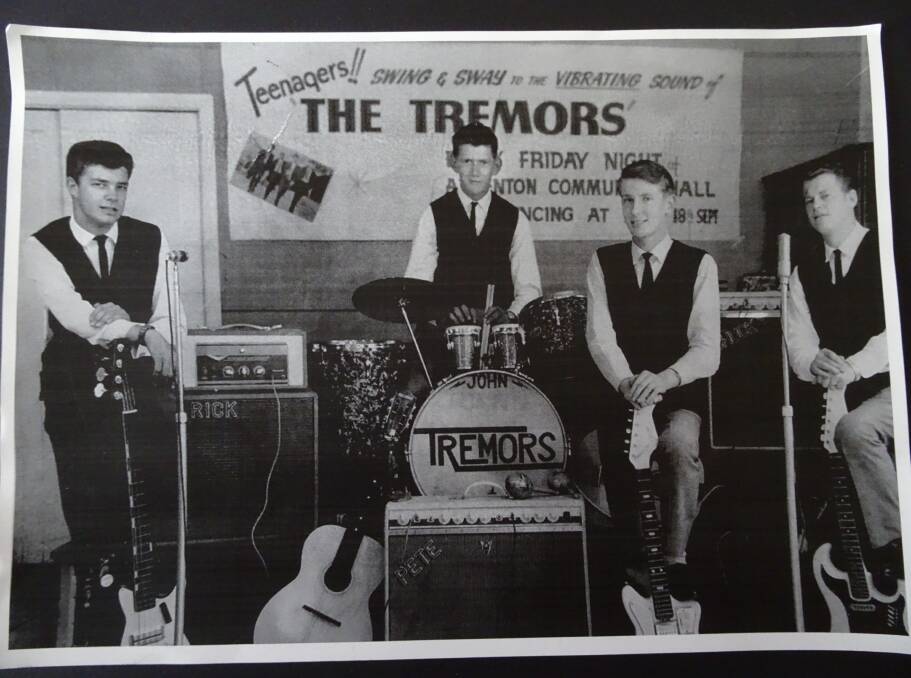Rick Pointon, first on the left, with The Tremors. Picture: Courtesy, Peter Halyburton