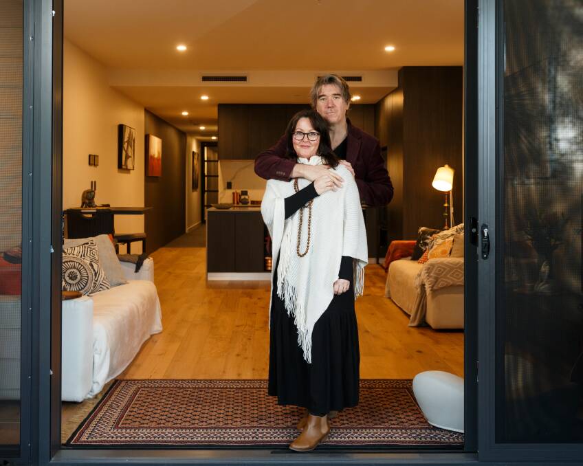 GOOD MOVE: Lenore Bower and Dean Parker relocated from Sydney to their new apartment in Islington as the impact of the pandemic took hold in March. Picture: Max Mason-Hubers