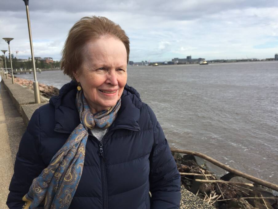 Historian and author Rosemary Melville at the waterfront. Picture: Scott Bevan