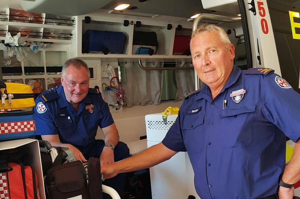 Scott Beaton (right), vice president of the Australian Paramedics Association and a paramedic based in Gilgandra, says any extra stress or strain on regional and rural health is going to cause a serious issue. Photo supplied