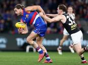 The Western Bulldogs have recalled Josh Bruce for their AFL clash with Hawthorn in Tasmania. (Rob Prezioso/AAP PHOTOS)