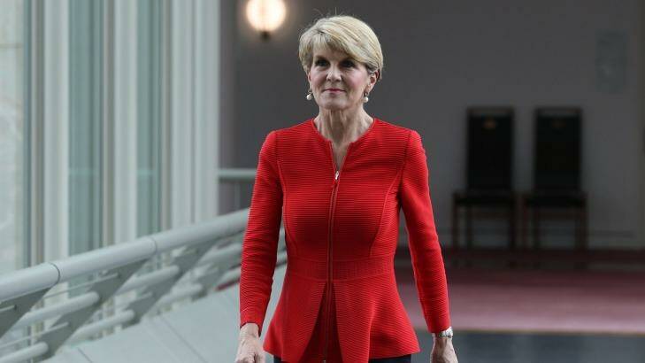 Julie Bishop at Parliament House on Wednesday after the election result was known. Photo: Andrew Meares