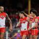 Sydney are marching into the AFL finals hoping to extend their winning run against St Kilda. (Dan Himbrechts/AAP PHOTOS)