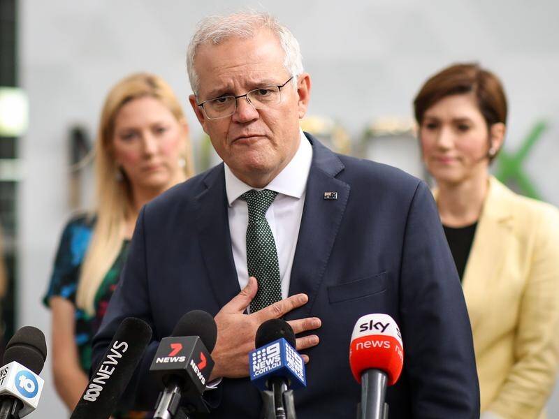 Scott Morrison flew to Adelaide for two events in the marginal federal seat of Boothby.