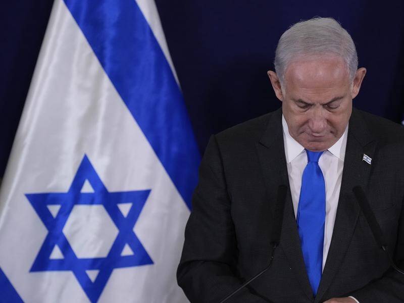 Israeli Prime Minister Benjamin Netanyahu says Amihay Eliyahu is suspended from cabinet meetings. (AP PHOTO)