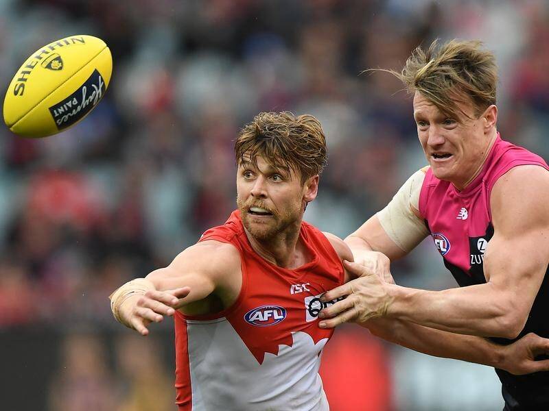 Dane Rampe (left) has been named one of three Sydney Swans captains for 2019.