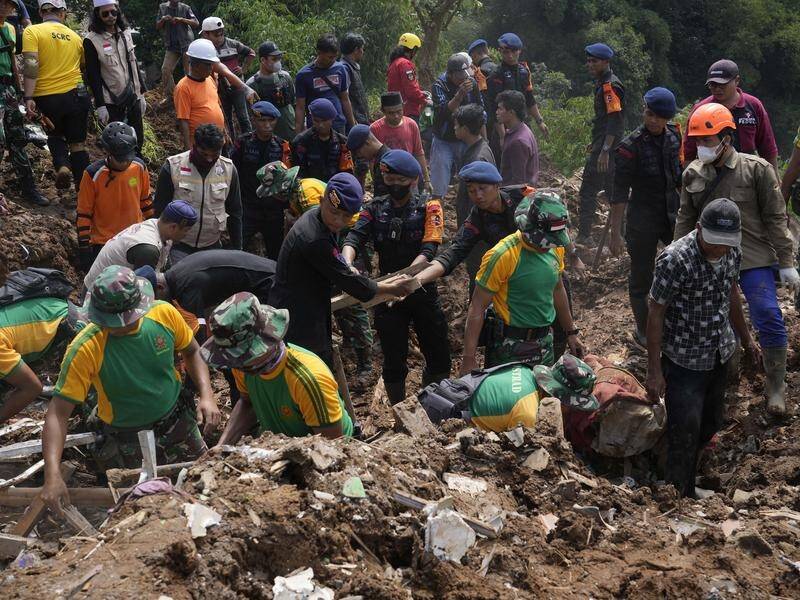 More than 150 people remain missing after Monday's earthquake in the West Java town of Cianjur. (AP PHOTO)