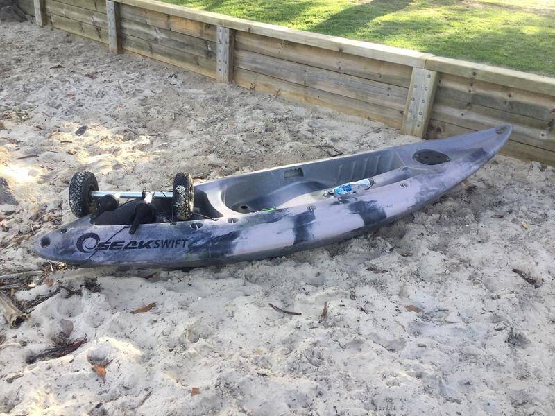 Queensland police are searching for a kayaker last seen getting into Tallebudgera Creek.