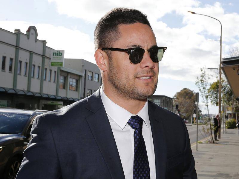 Former NRL player Jarryd Hayne appeared briefly in Newcastle Local Court on Wednesday.