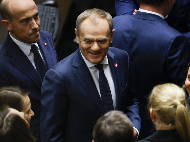 Poland's parliament has elected Donald Tusk as the country's next prime minister. (AP PHOTO)