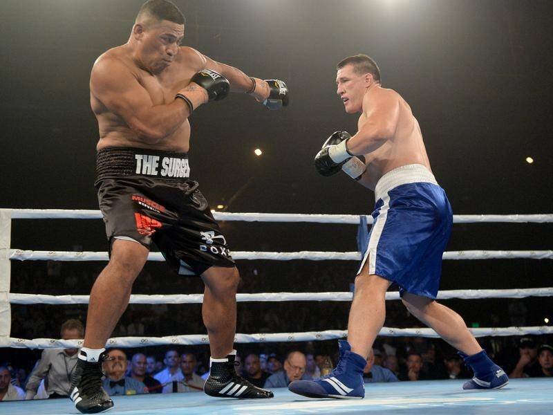 Paul Gallen made light work of his heavyweight clash with John Hopoate, winning by knockout.