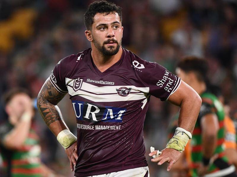 Manly's Josh Aloiai (pic) has fended off Paul Gallen's verbal barbs ahead of their fight next month.