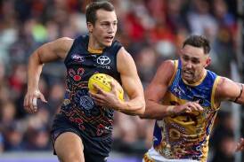 Crows recruit Tom Doedee's debut for the Brisbane Lions has been stymied by a third ACL injury. (Matt Turner/AAP PHOTOS)