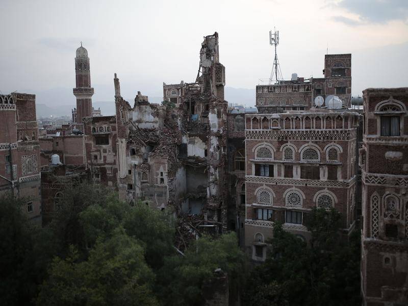 Relentless rains have caused the collapse of UNESCO-listed buildings in Yemen's capital Sanaa. (AP PHOTO)
