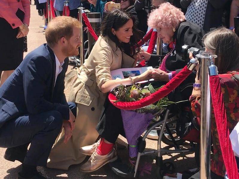After meeting Prince Harry twice before 98-year-old Daphne Dunne was introduced to his wife Meghan.