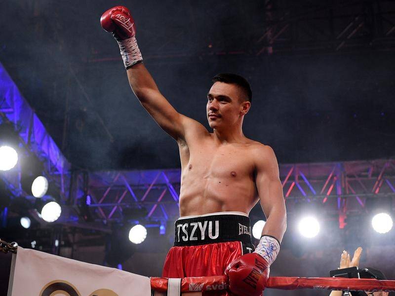 Tim Tszyu (pic) is hoping a win over Dennis Hogan leads to a fight for four world title belts.