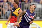 The Dockers have roared home to beat Adelaide and remain unbeaten this season. (Richard Wainwright/AAP PHOTOS)