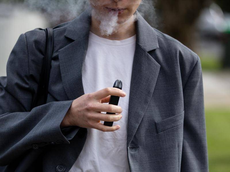 Almost half a million Victorians are using vapes. (Diego Fedele/AAP PHOTOS)