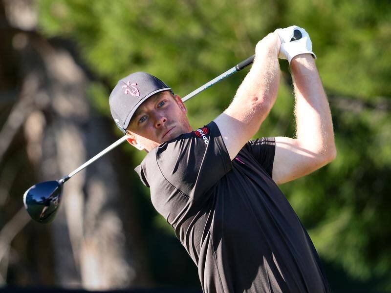 Talor Gooch (pictured) has an eight-shot lead in the LIV Golf tournament at Adelaide's Grange. (Matt Turner/AAP PHOTOS)