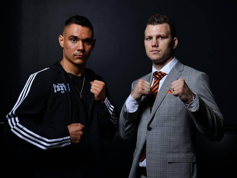 Tim Tszyu (l) says he has no doubt he's ready to beat the more experienced Jeff Horn (r).