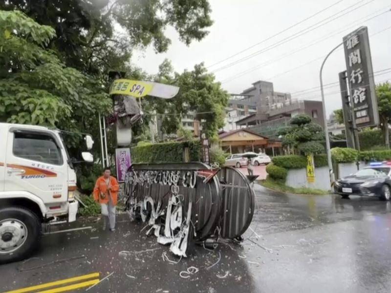 There is minor damage in Taiwan after a 6.8-magnitude quake struck near the northeastern coast. (AP PHOTO)