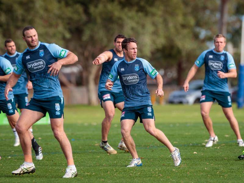 NSW five-eighth James Maloney and his Blues teammates trained in Perth for the first time on Sunday.