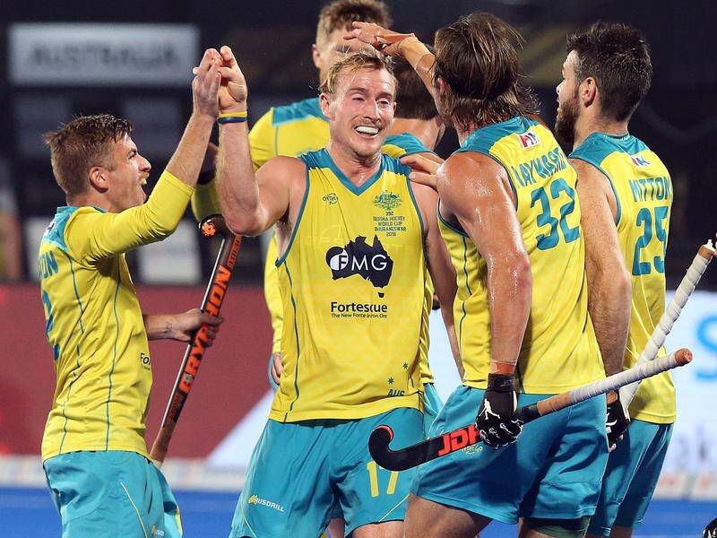 Australia are just two matches away from claiming a third consecutive Hockey World Cup in India.
