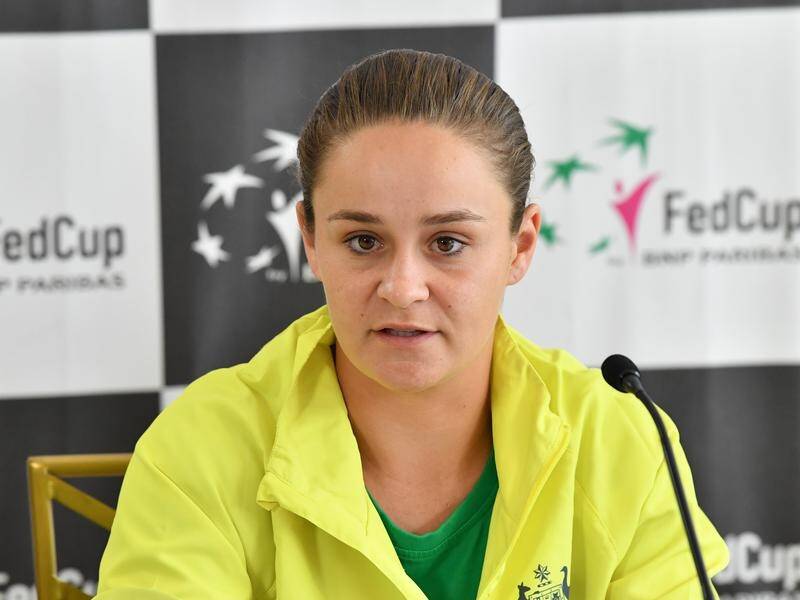 Ashleigh Barty will face doubles partner Victoria Azarenka in the Fed Cup.