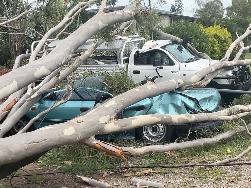 Thousands of households remain without power after Cyclone Kirrily hit north Queensland. (HANDOUT/QUEENSLAND POLICE SERVICE)