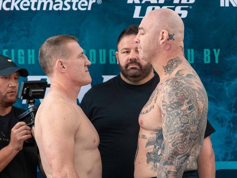Paul Gallen (l) and Lucas Browne (r) have traded insults ahead of their heavyweight clash.