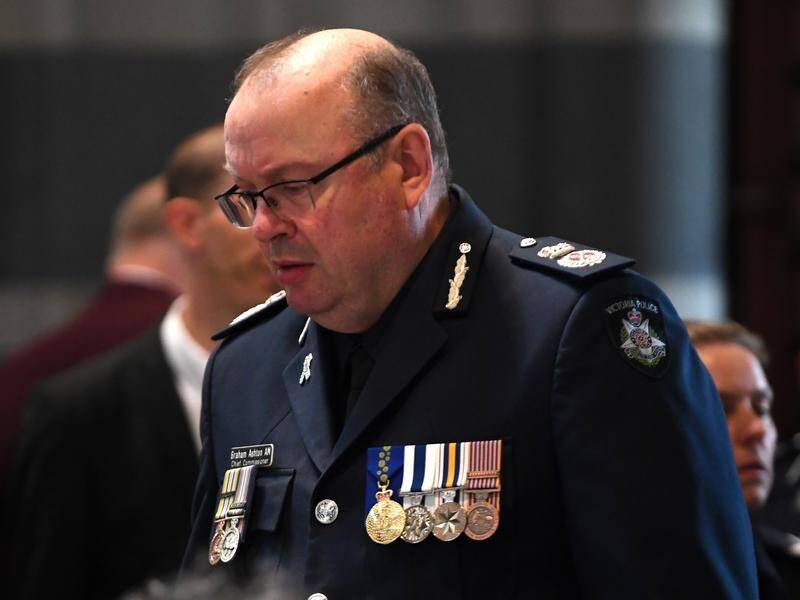 Vic Police Chief Commissioner Graham Ashton says officers shot dead a man who killed three people.
