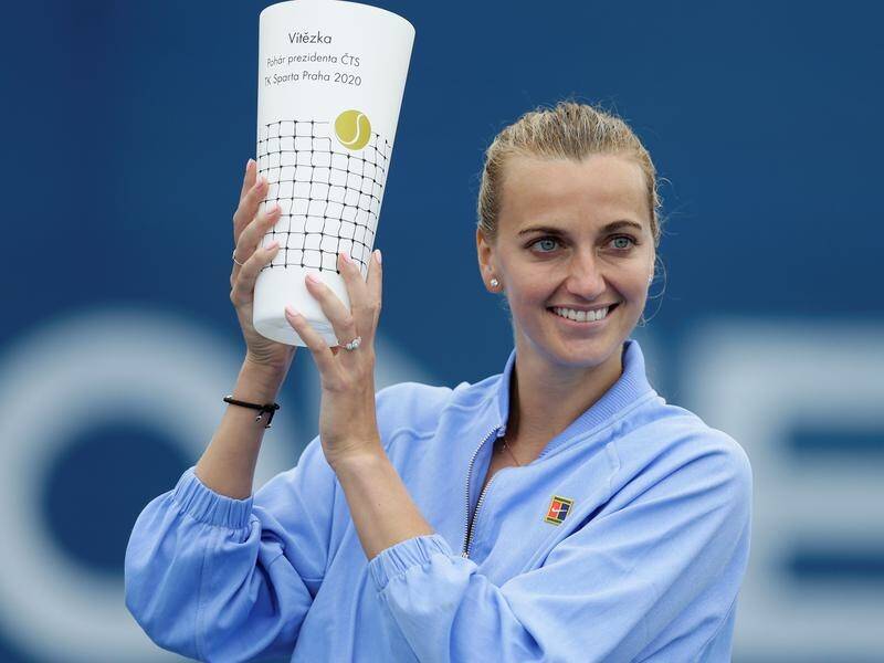 Czech star Petra Kvitova has beaten Karolina Muchova to win a tournament on Prague.