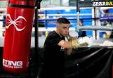 Australian boxer Andrew Moloney in training this week for his looming world title fight in Perth. (Jason O'BRIEN/AAP PHOTOS)