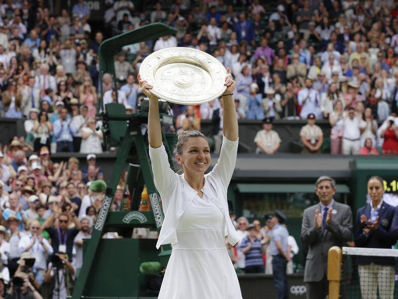 Simona Halep remains positive despite being unable to defend her Wimbledon title this year.