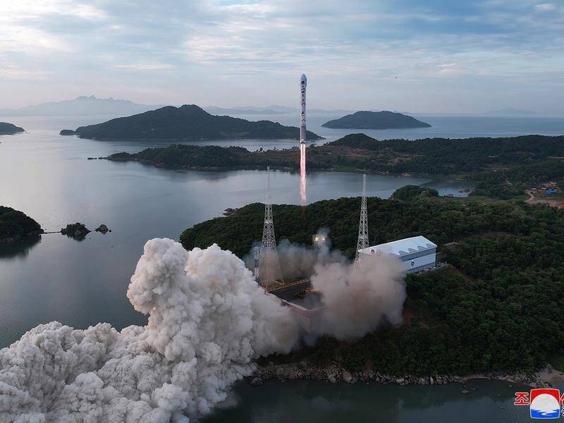 North Korea launched a satellite on May 31 that ended up plunging into the sea. (EPA PHOTO)
