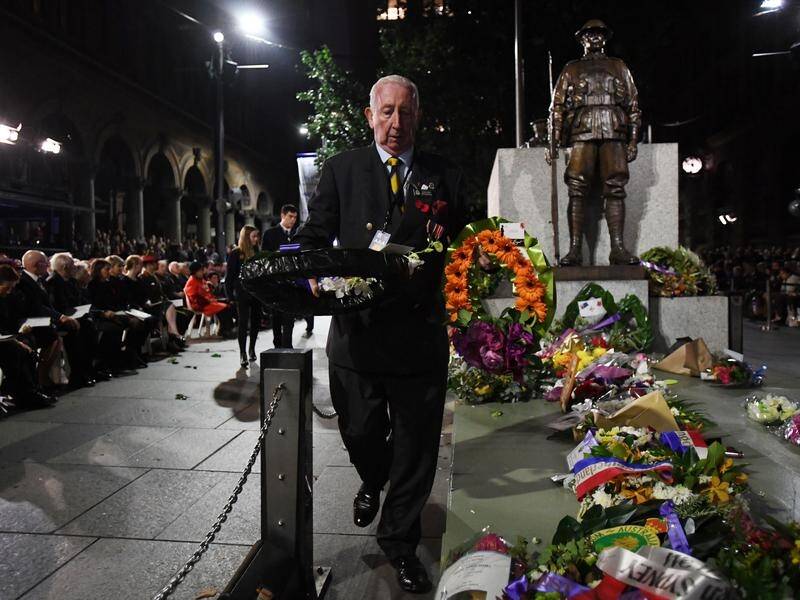 Thousands attended the Sydney Anzac Day dawn service in Martin Place.