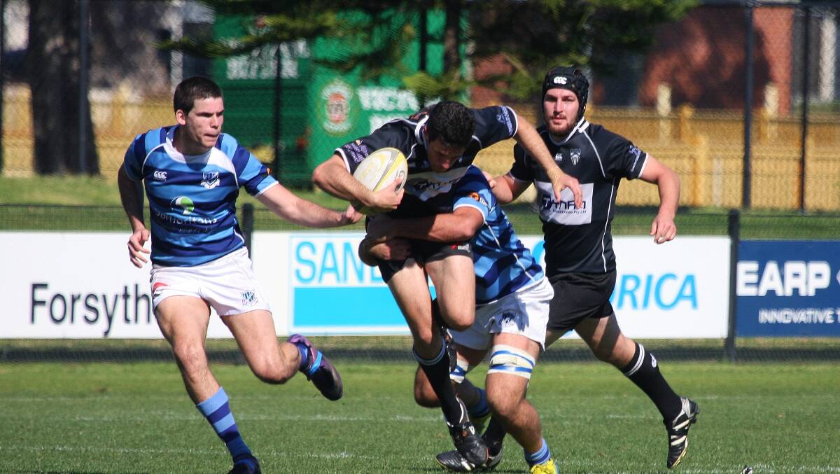 The Maitland Blacks were constantly under pressure from the  Wanderers  defence.
