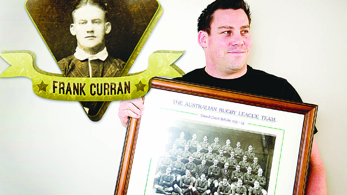 James Curran will be thinking of his grandfather Frank during Sunday’s grand final. Frank played with South Sydney in the 1930s and represented Australia 10 times. 